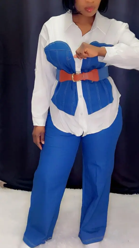 Jeans chemise + Ceinture